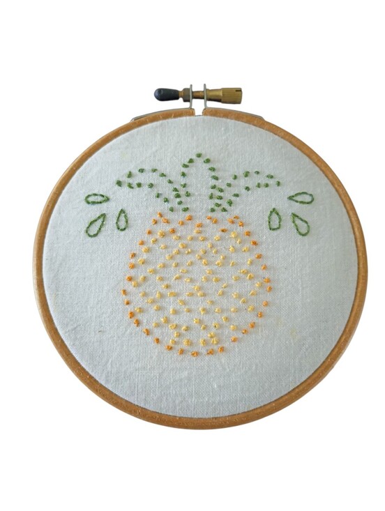 Other - Handmade Vintage Pineapple Embroidery